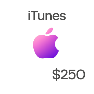 Apple iTunes 美国礼品卡 $250 USD 数字兑换码 Apple ID 充值 自动发货