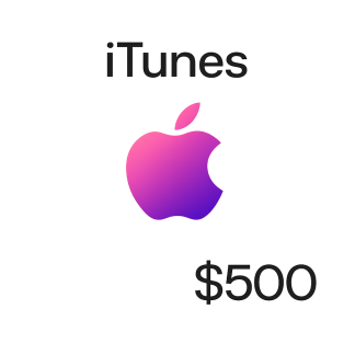Apple iTunes 美国礼品卡 $500 USD 数字兑换码 Apple ID 余额充值