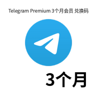 Telegram Premium 季卡 3个月 会员礼品卡 兑换码 商品图
